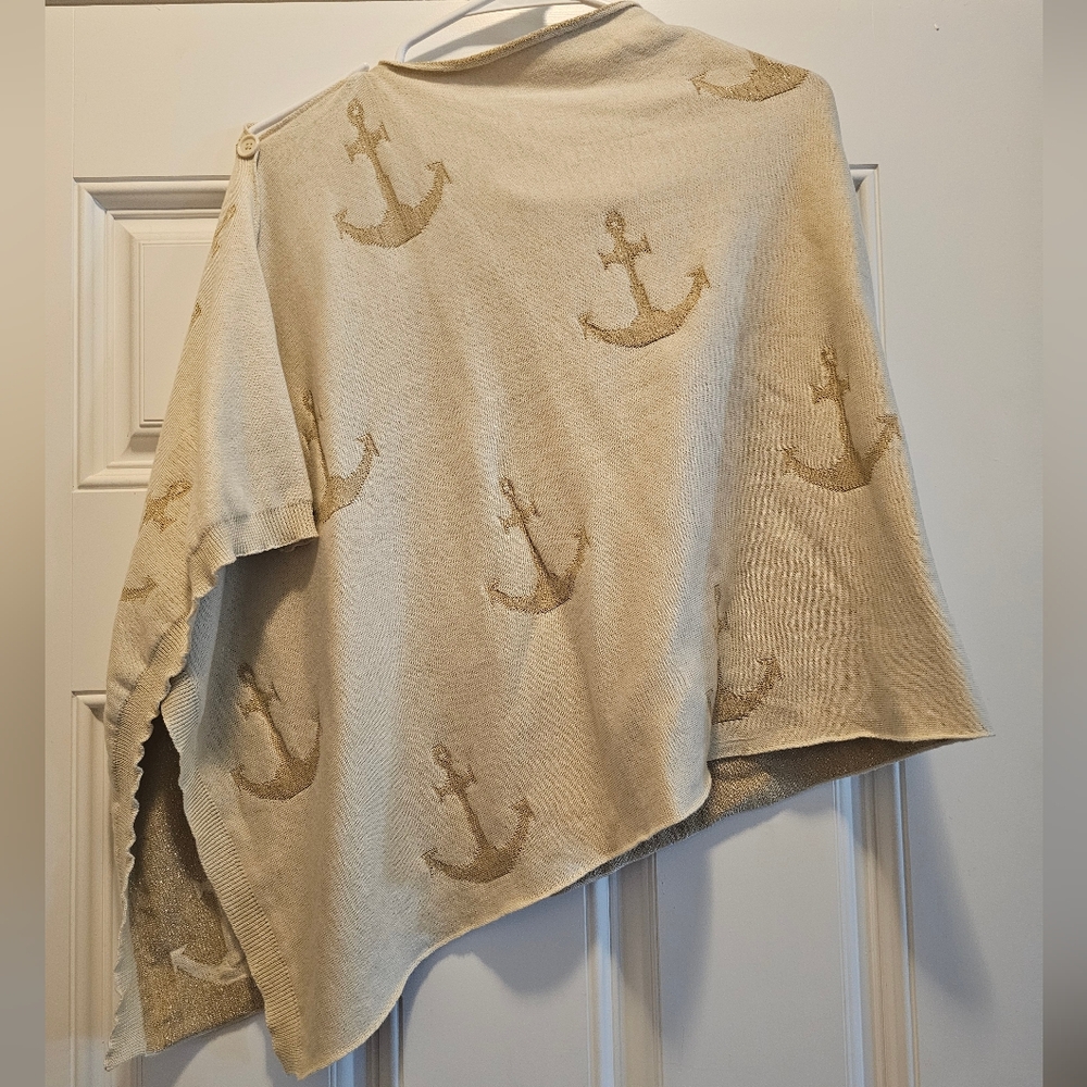 Beige Anchor Patterned Cardigan - image 2
